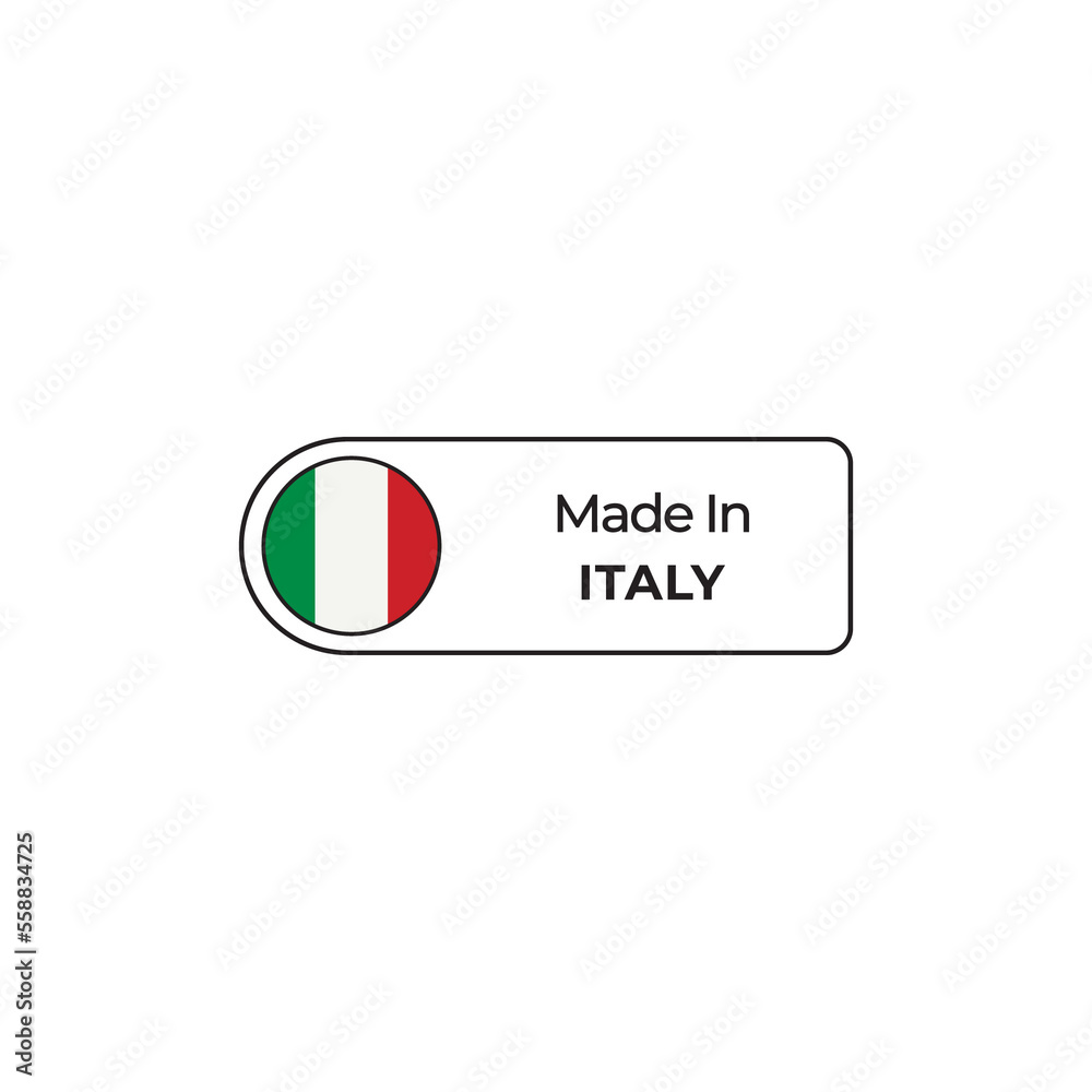 Made in Italy label design with flag and text isolated on transparent background Made in Italy label design with flag and text isolated on transparent background