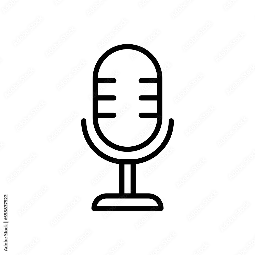 microphone icon vector design template in white background microphone icon vector design template in white background
