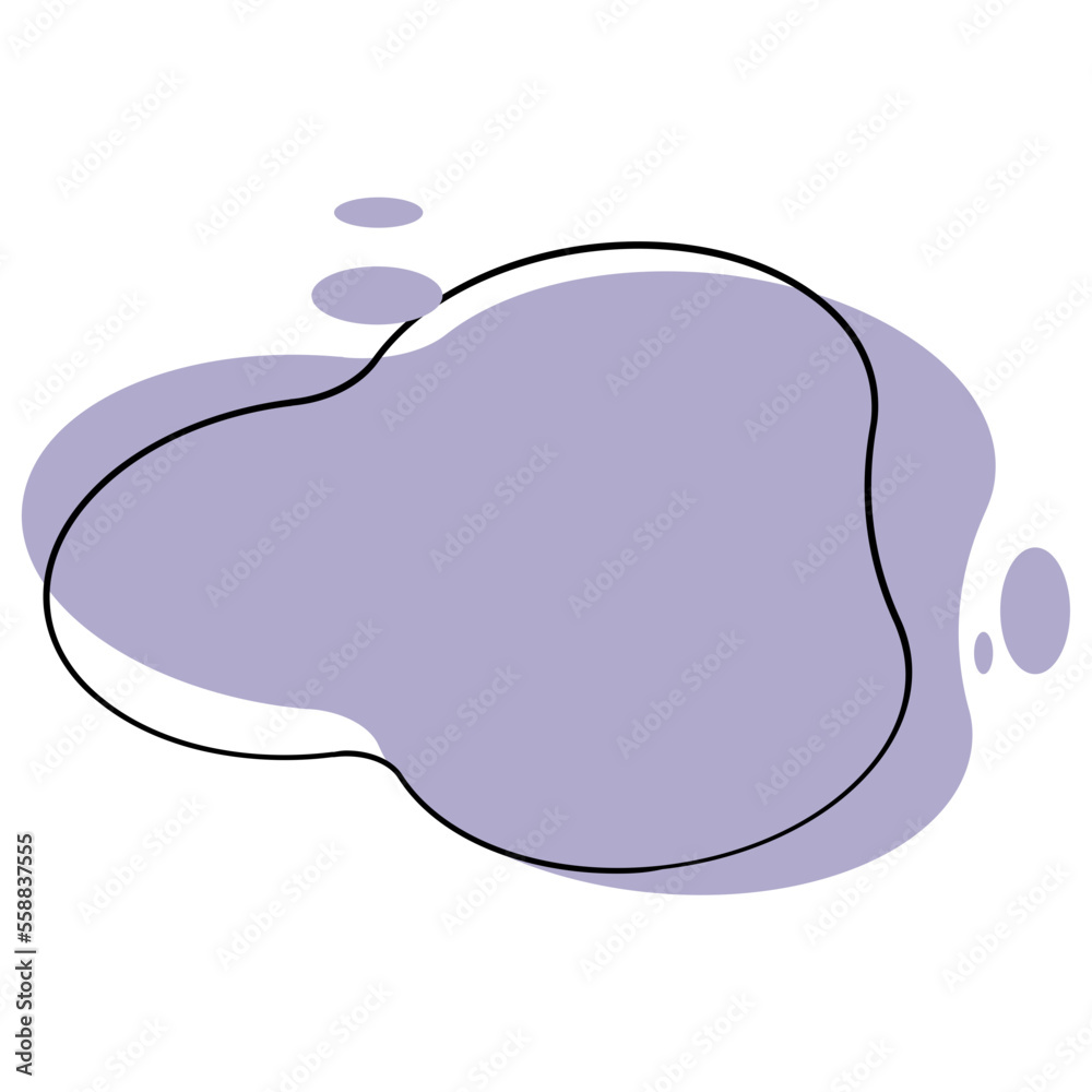 Abstract blob shape vector fluid liquid element design