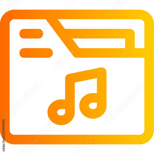 music gradient icon