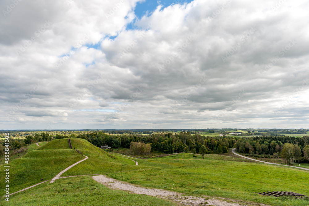 Medvegalis hill landscape and nature. Lithuania.