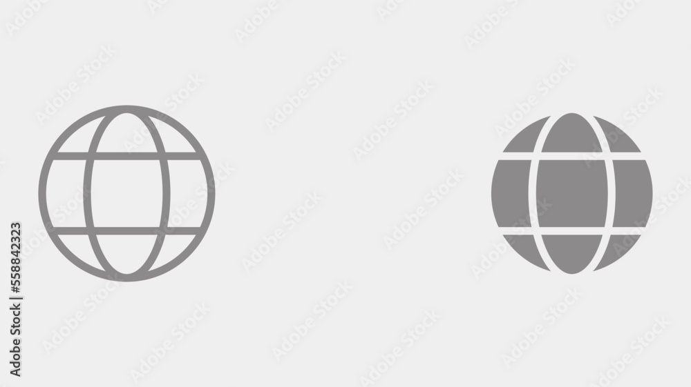 Globe vector icon sign symbol