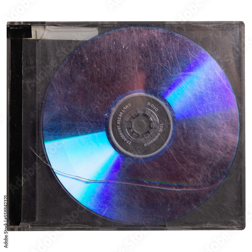 CD vintage jewel case with disc png isolated on transparent background