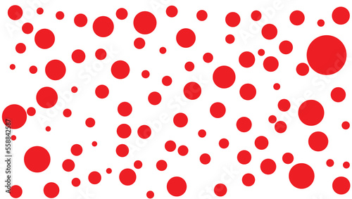 red Polka Dot Fabric Abstract Geometric Vector Background Pattern