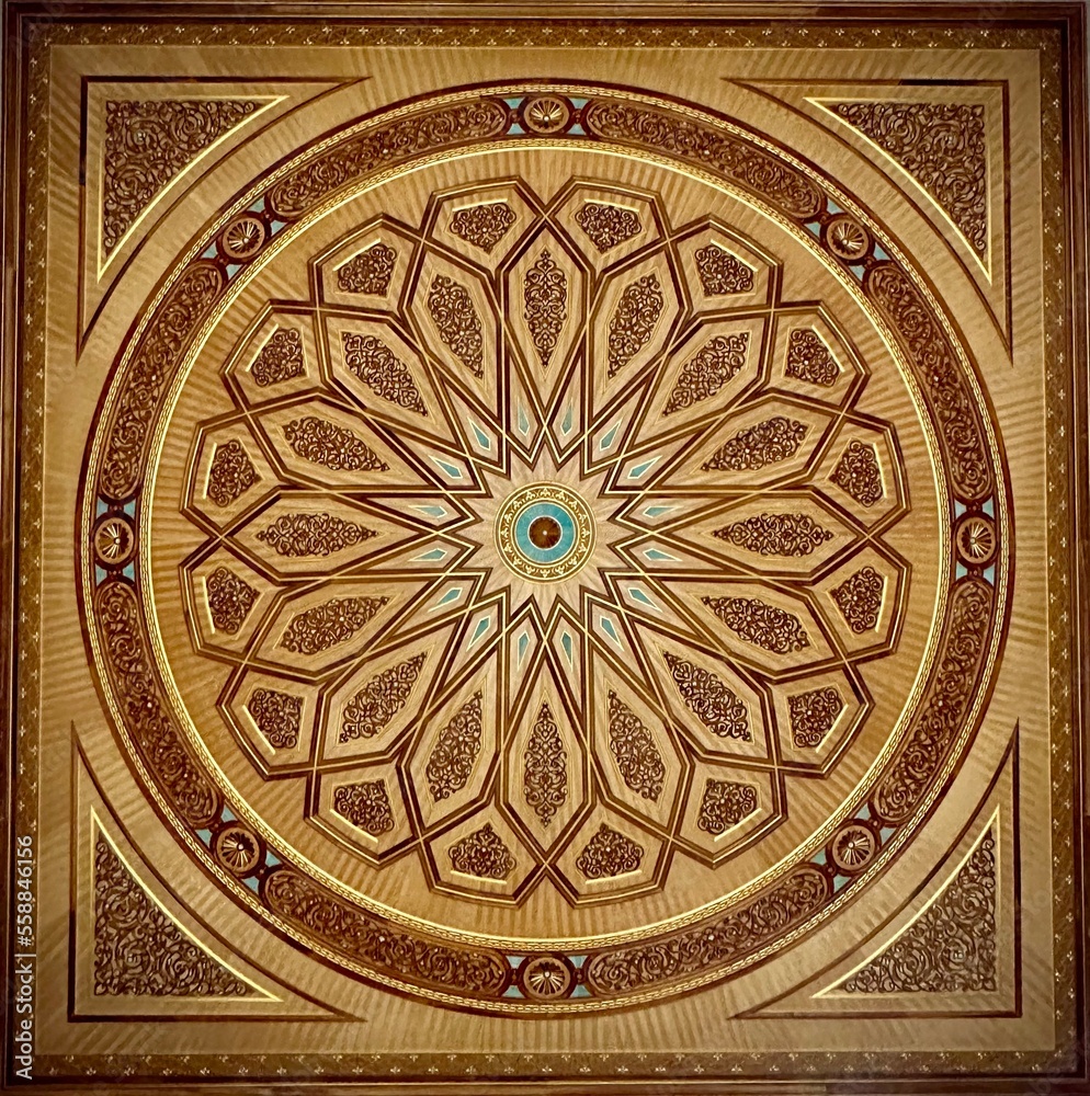 detail of the ceiling of a mosque