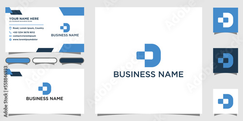 abstract letter D CD logo design with human concept. The logo can be used for business technology