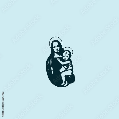 THESE HIGH QUALITY MOTHER MARIA VECTOR FOR USING VARIOUS TYPES OF DESIGN WORKS LIKE T-SHIRT, LOGO, TATTOO AND HOME WALL DESIGN