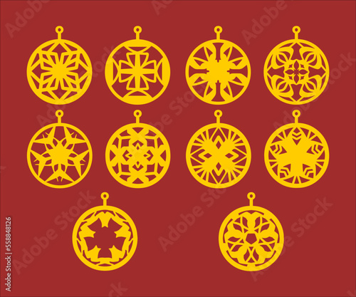 A collection of Earrings templates with geometric and abstract shapes. Isolated stencils pattern suitable for handmade work, laser cutting and printing. Jewelry Template.