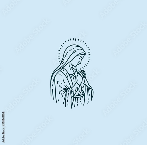 Tablou canvas HESE HIGH QUALITY MOTHER MARIA VECTOR FOR USING VARIOUS TYPES OF DESIGN WORKS LI