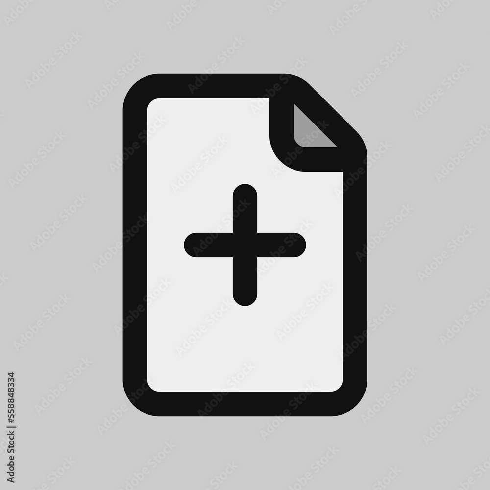 New document icon in filled line style, use for website mobile app presentation New document icon in filled line style, use for website mobile app presentation