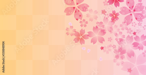 桜　春　花びら　背景
