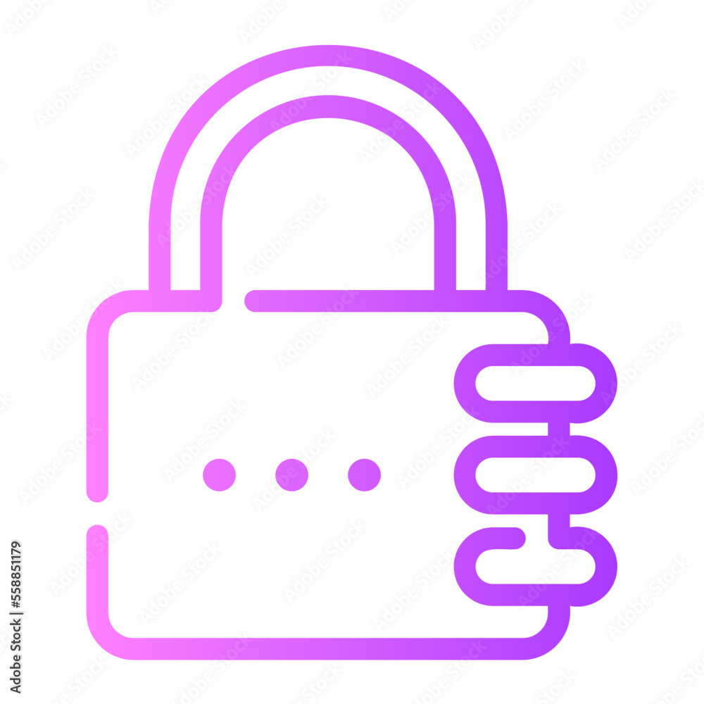 padlock gradient icon padlock gradient icon