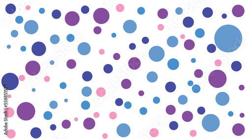 Abstract blue purple polka dot geometric vector background pattern