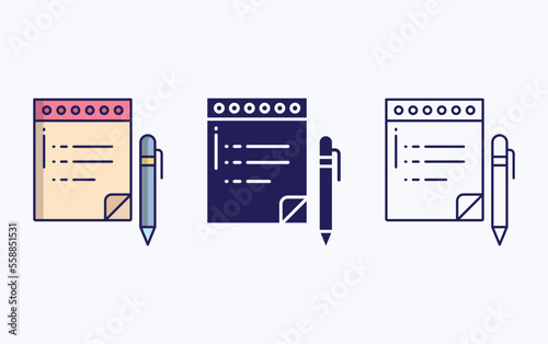 Order note illustration vector icon