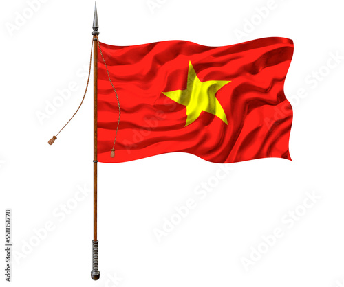 National flag of Vietnam. Background with flag of Vietnam.