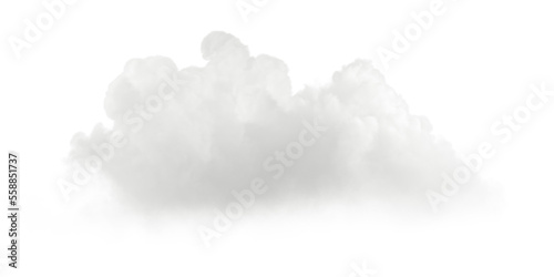 Cuadro en lienzo White nature clear cumulus puffy clouds cut backgrounds 3d rendering