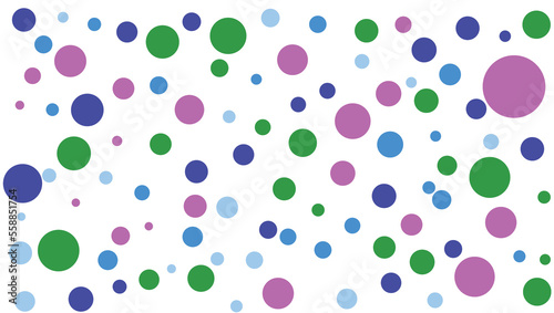 Abstract blue purple green polka dot geometric vector background pattern