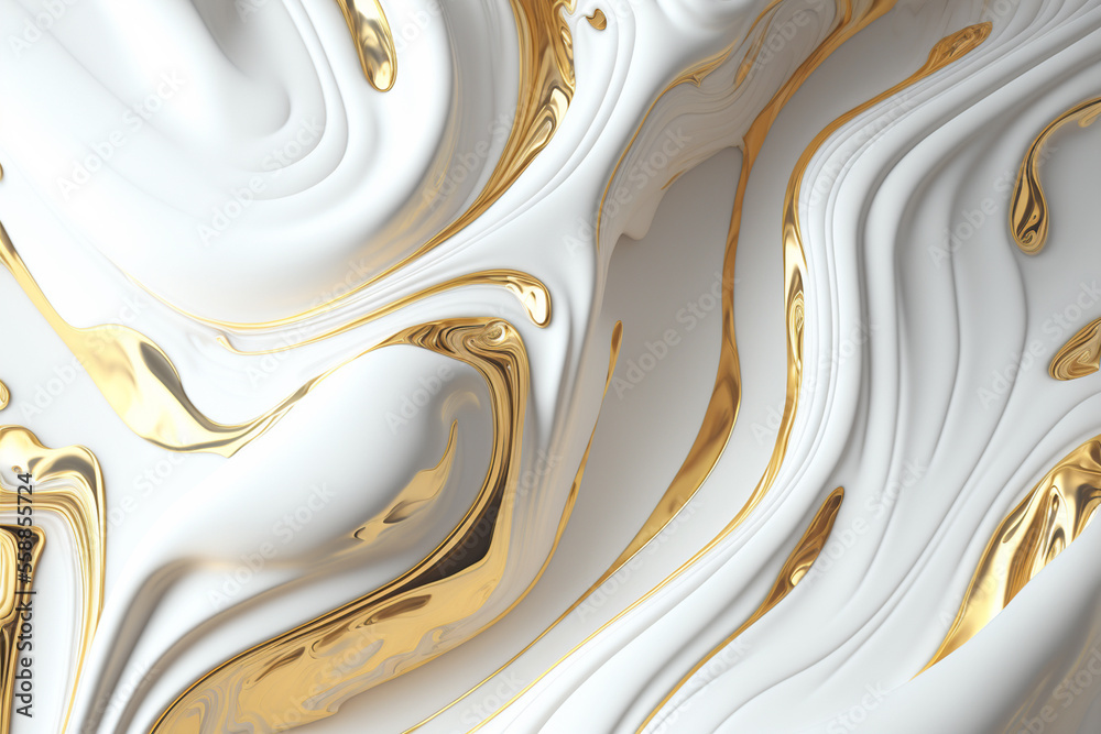Abstract golden white marble texture background - obrazy, fototapety, plakaty 