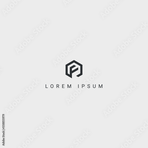 Initial real estate letter F logo arrow icon template.