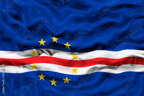 National flag of Cape Verde. Background with flag of Cape Verde.