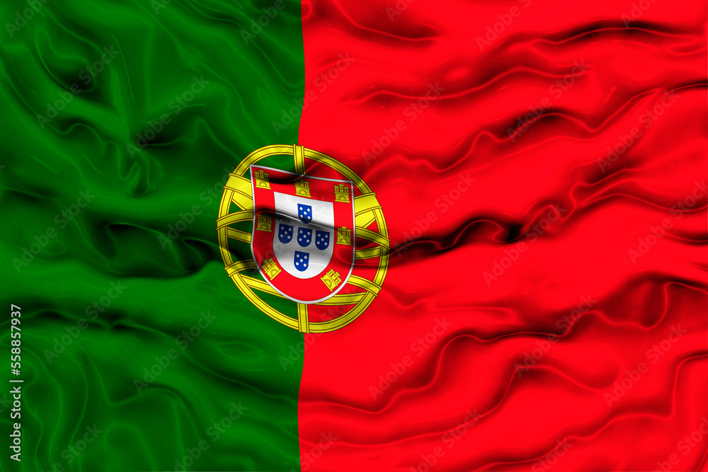 National Flag of Portugal. Background  with flag  of Portugal