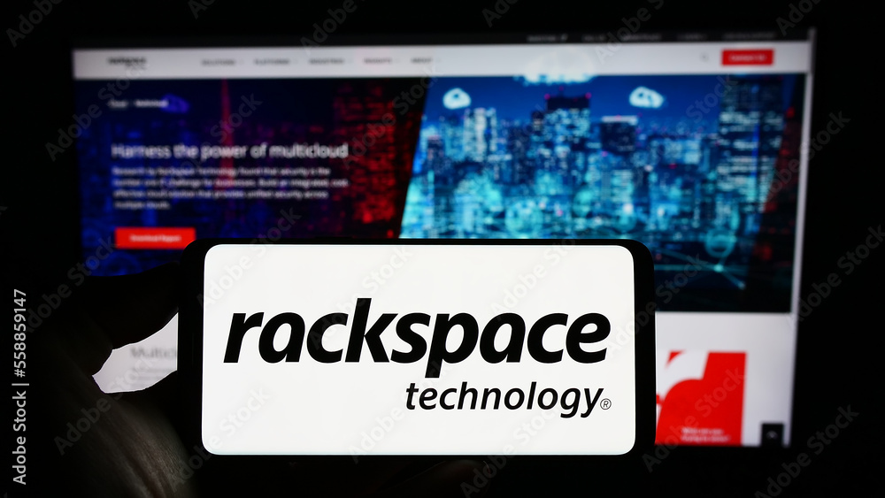 Stuttgart, Germany 12312022 Person holding cellphone with logo of