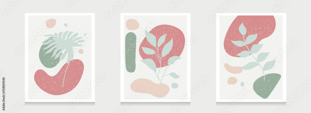 Abstract Nature Set of Various Botanical Leaf Minimal Illustration Abstract Nature Set of Various Botanical Leaf Minimal Illustration