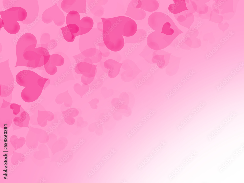 Valentine Heart on Pink White Background
