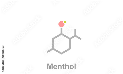 Simplified formula icon of menthol.