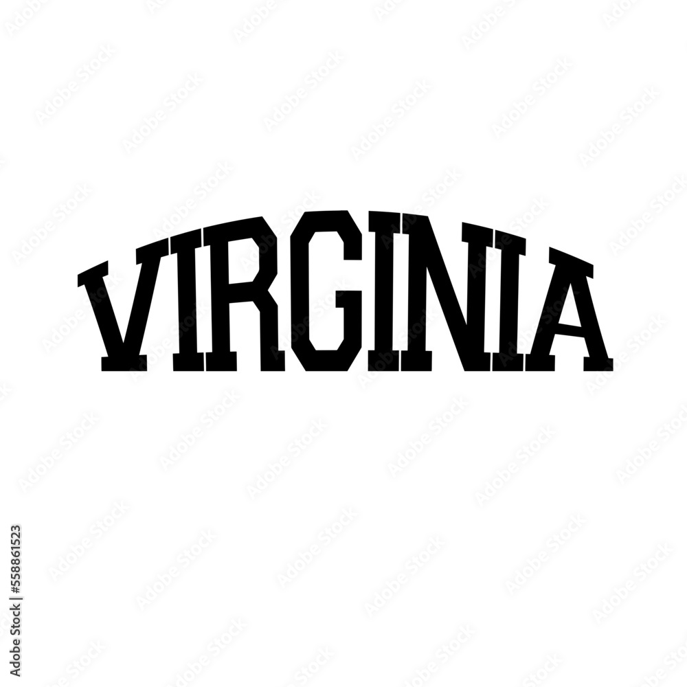 Fototapeta premium Virginia Word Design