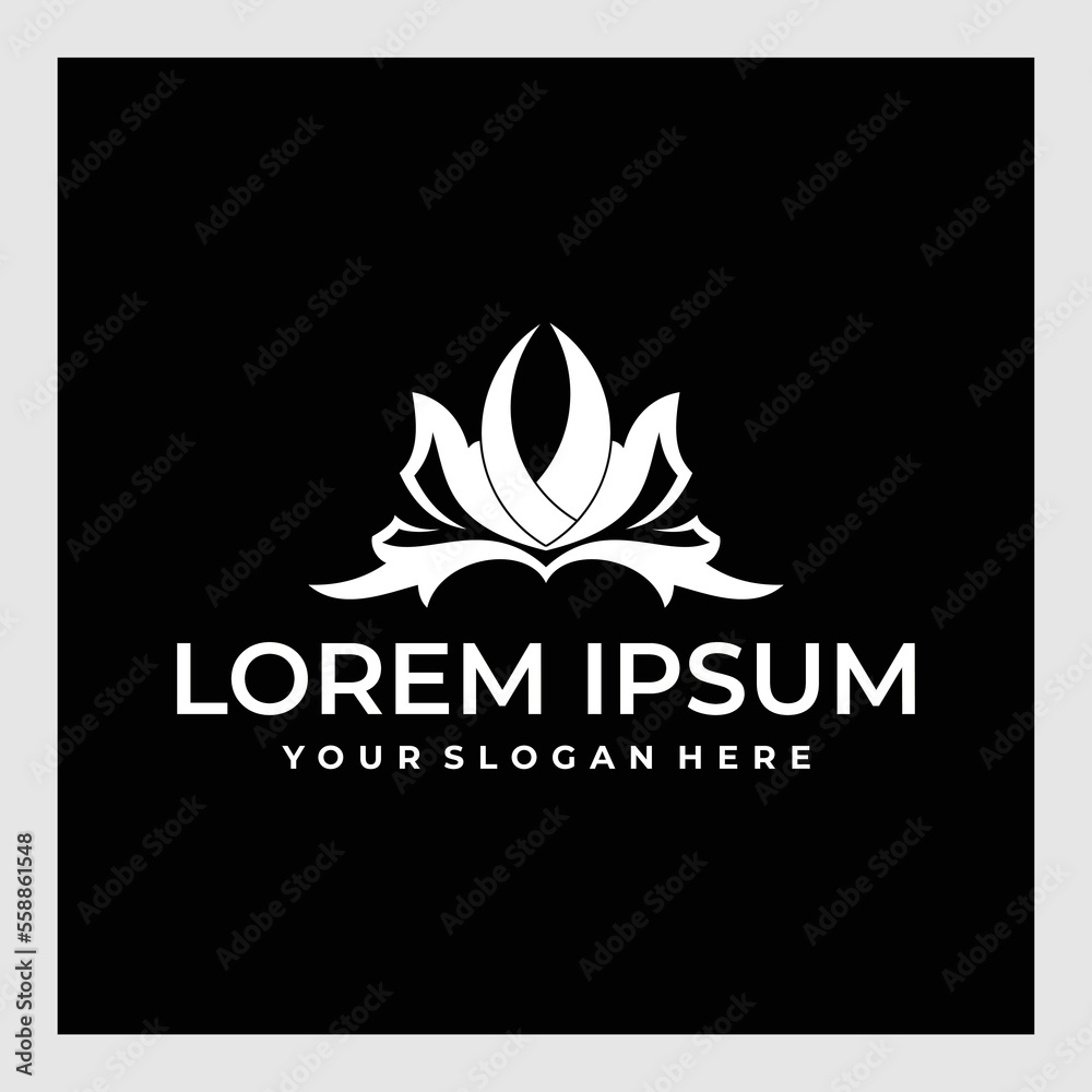  lotus flower logo and business card design