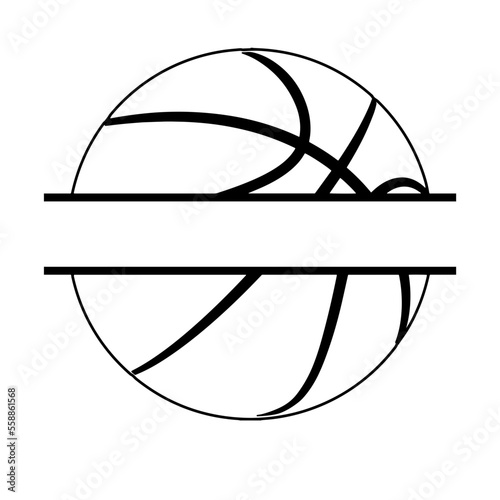 Basketball Ball Split Monogram