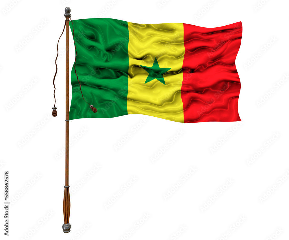 National flag of Senegal Background with flag of Senegal National flag of Senegal Background with flag of Senegal