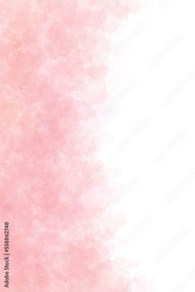 Abstract pink color paint on white background, vertical style