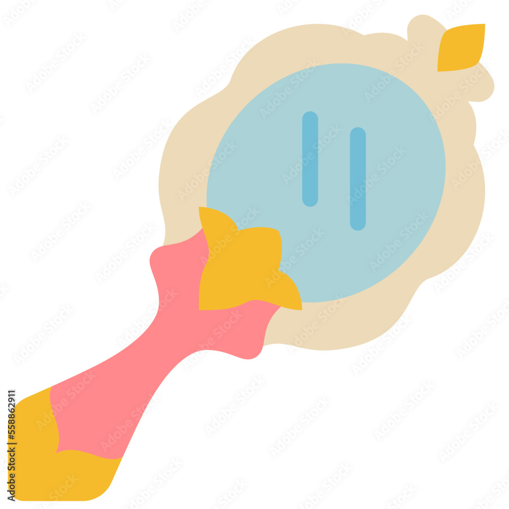 princess hand mirror flat icon princess hand mirror flat icon