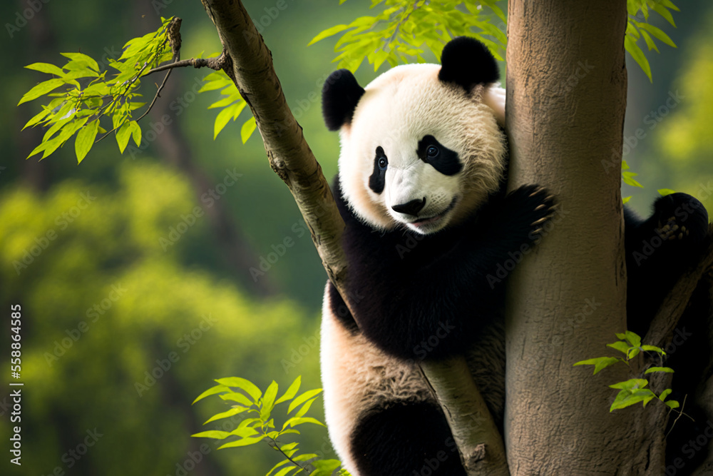Fototapeta premium giant panda bear, ai generated