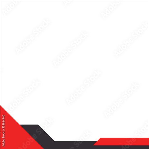 Black and Red Geometric Footer