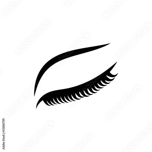 Eyelash beauty icon design template illustration isolated
