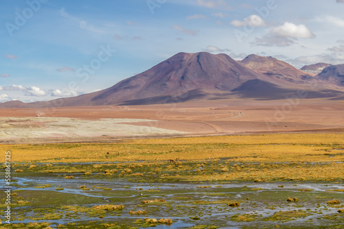 Scenic colorful landscape Atacama Desert Chile