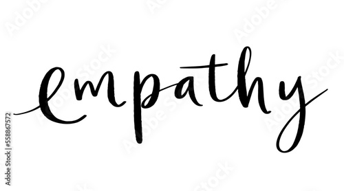EMPATHY black vector brush lettering banner