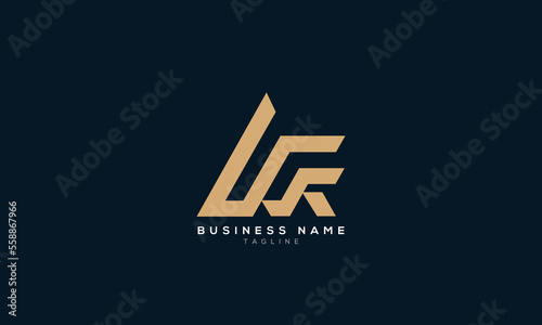 AF, FA, AR, RA, UR, RU, Abstract initial monogram letter alphabet logo design