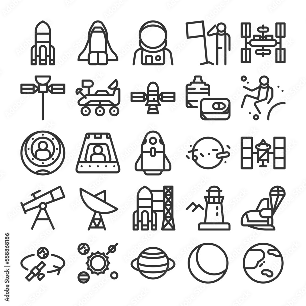 宇宙開発 アイコン セット 宇宙開発 アイコン セット