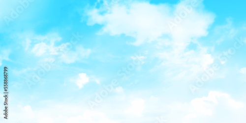 Blue sky with white cloud. Blue background. The summer sky is colorful clearing day and beautiful nature in the morning. for backdrop decorative and wallpaper design. The perfect sky background.