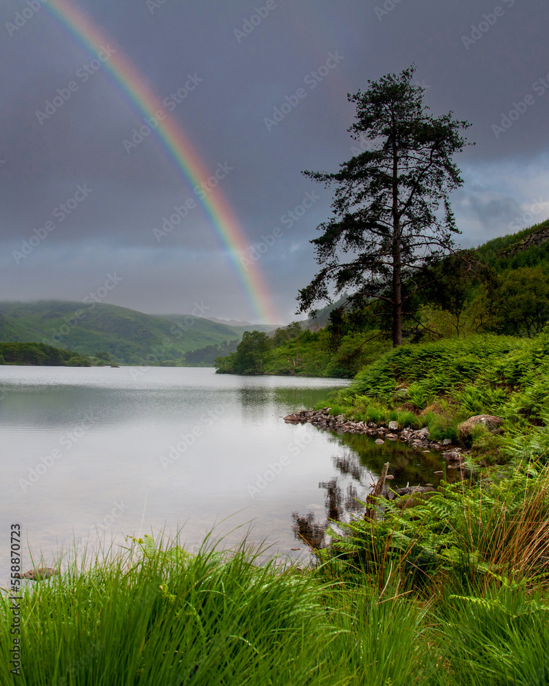 Loch Trool in the Galloway Forest in Southern Scotland on a day of sunshine and showers Loch Trool in the Galloway Forest in Southern Scotland on a day of sunshine and showers