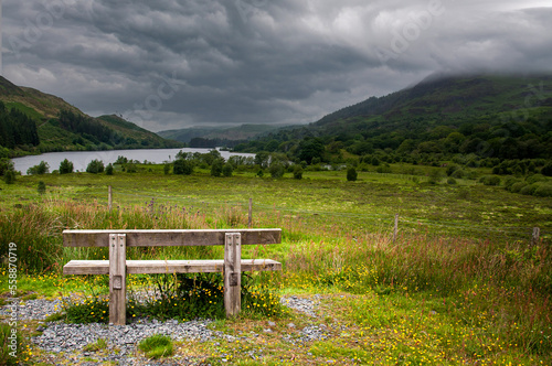 Looking towards Loch Trool in the Galloway Forest in Southern Scotland  photo