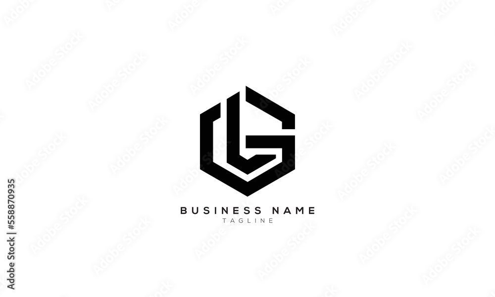 LG, GL, Abstract initial monogram letter alphabet logo design LG, GL, Abstract initial monogram letter alphabet logo design