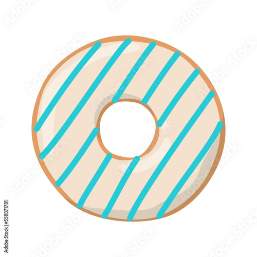 Vector doughnut isolated on white background