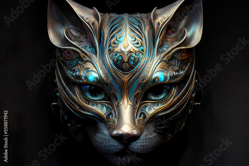 Katzenkopf Maske, ai generated © Comofoto