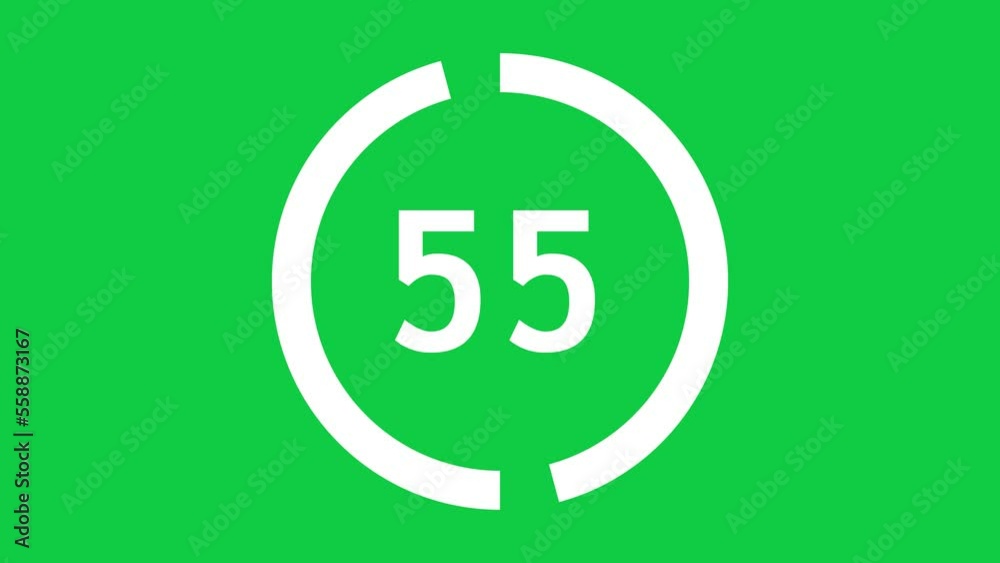 1 minute timer animation with split elapsed circle effect in green screen background 1 minute timer animation with split elapsed circle effect in green screen background
