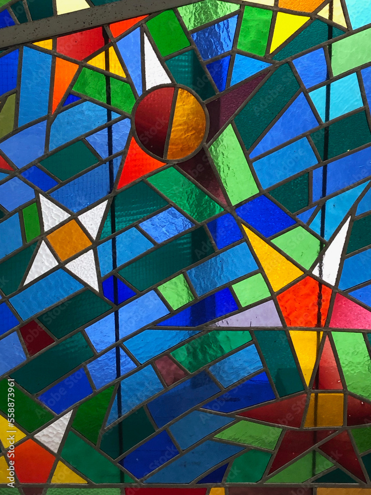 Fototapeta premium Trippy little stars made of stained glass